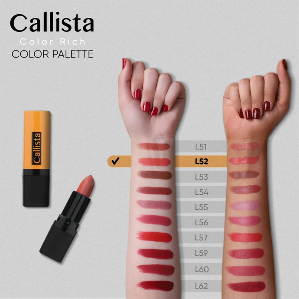 رژلب جامد کالیستا مدل کالر ریچ L52 9 رژلب جامد کالیستا مدل کالر ریچ L52