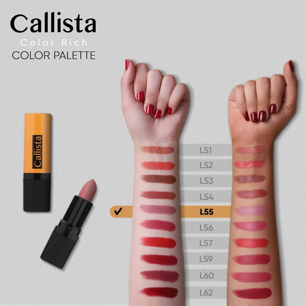 رژلب جامد کالیستا مدل کالر ریچ L55 6 رژلب جامد کالیستا مدل کالر ریچ L55