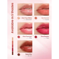 لیپ پلامپر سرنگی شیگلم مدل Booster Shine Plumping Lip Gloss