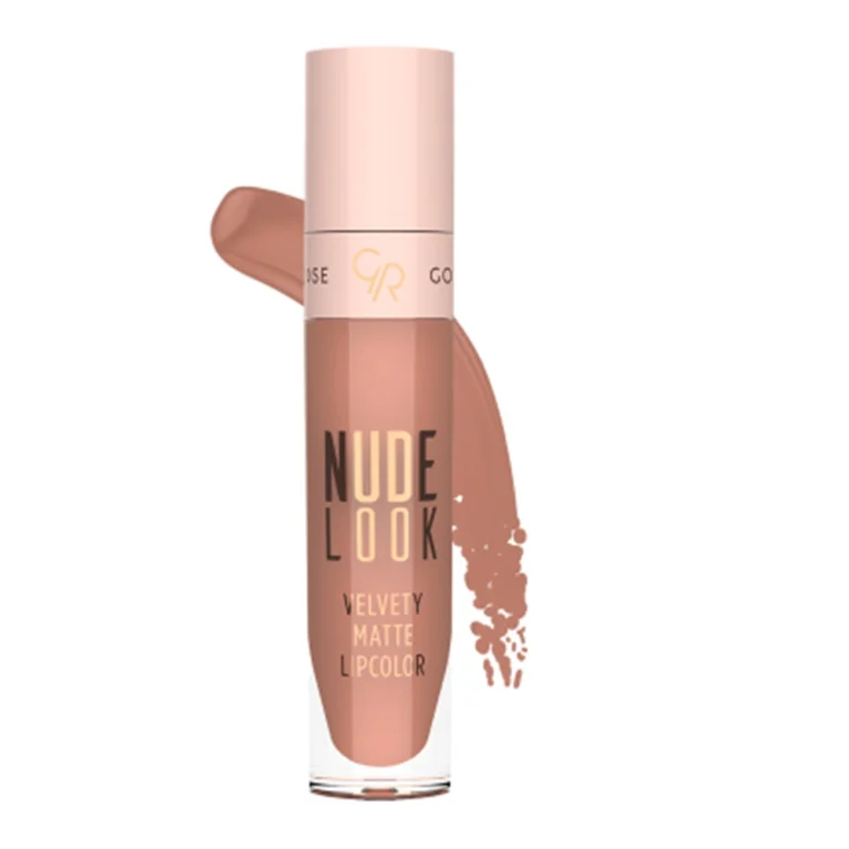 رژ لب مایع مات مخملی گلدن رز مدل Nude Look