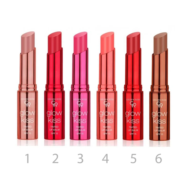 بالم لب رنگی گلدن رز مدل Glow Kiss با SPF15