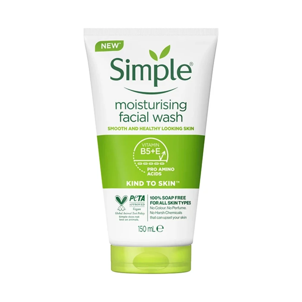 ژل شست‌شوی صورت سیمپل مدل moisturising