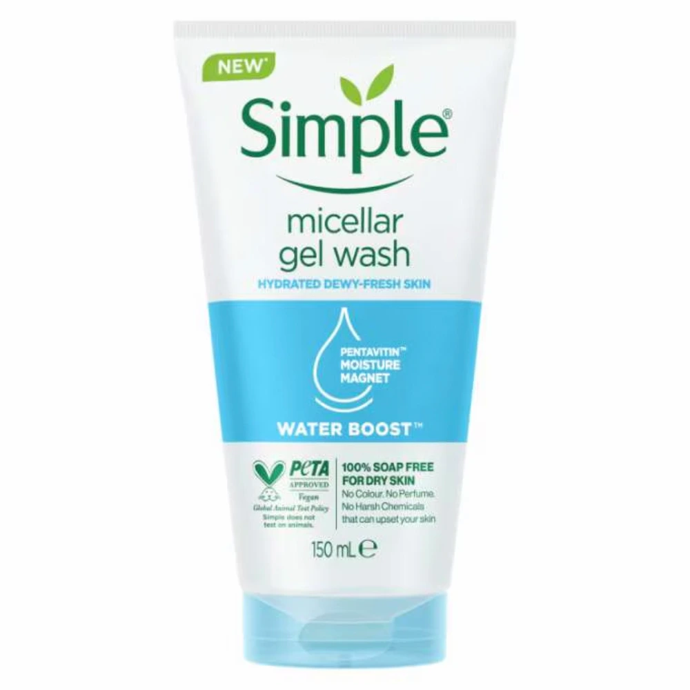 ژل میسلار شوینده صورت سیمپل مدل Simple Water Boost