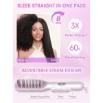 برس حرارتی بخاردار شیگلم مدل Hydra Shot Steam straightening brush Pro