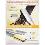 اتو موی شانه دار شیگلم مدل Sleek Chic Wide Glide Straightener